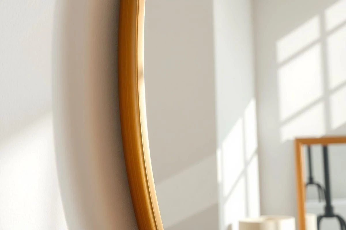Spotless mirror reflecting light with clarity and depth