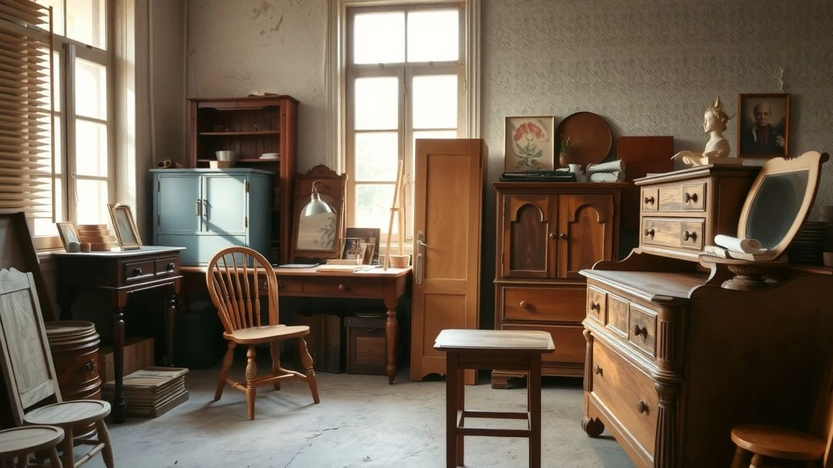 Muebles antiguos seleccionados para renovar en un fin de semana