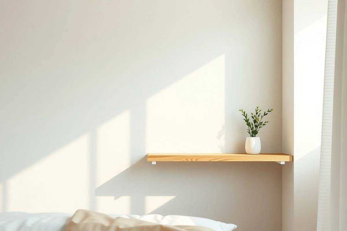 Imagen ilustrativa: detalle de pared con papel pintado removible en tonos cálidos neutros