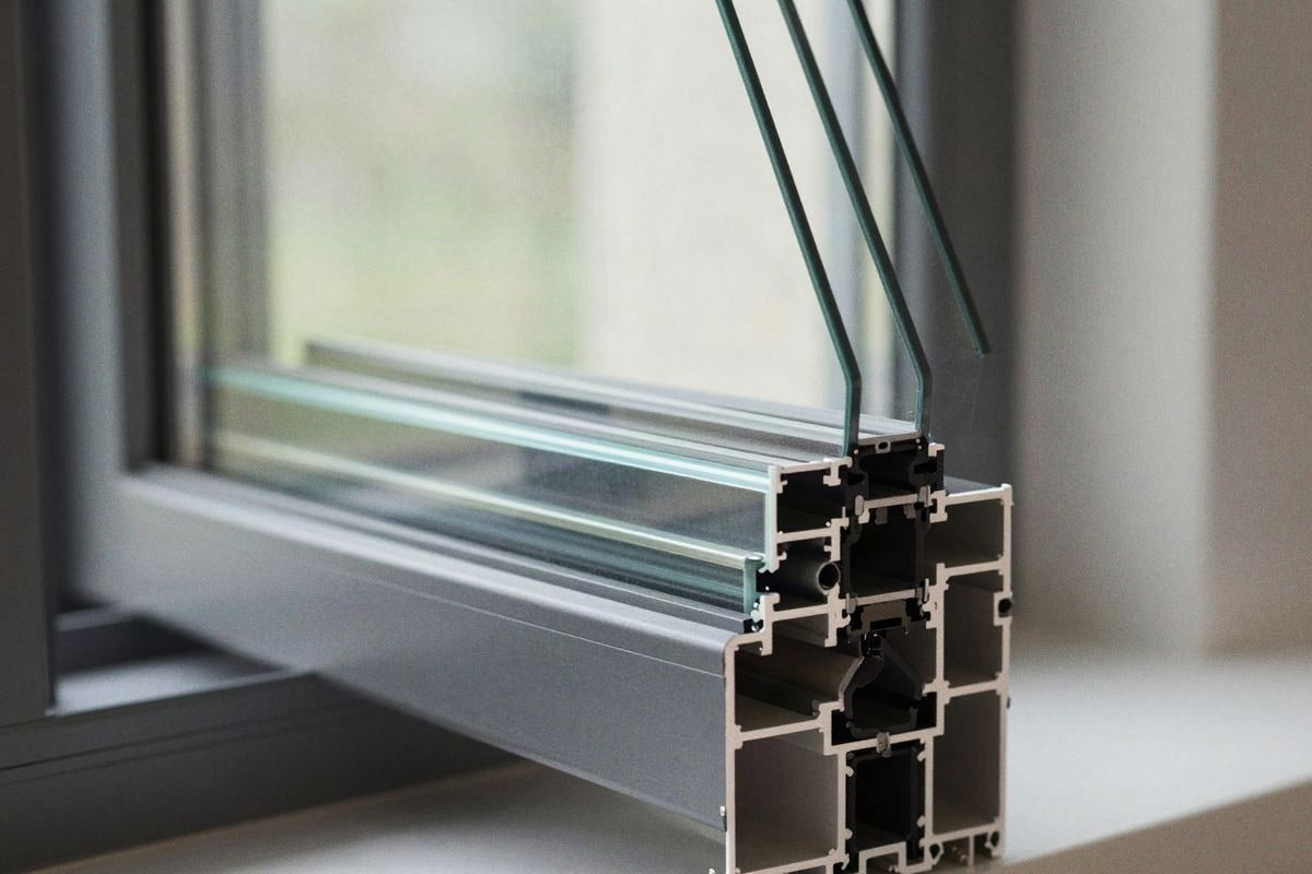 Illustrative image: triple glazing with argon gas insulation