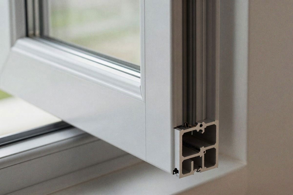 Illustrative image: aluminum frame with thermal break design