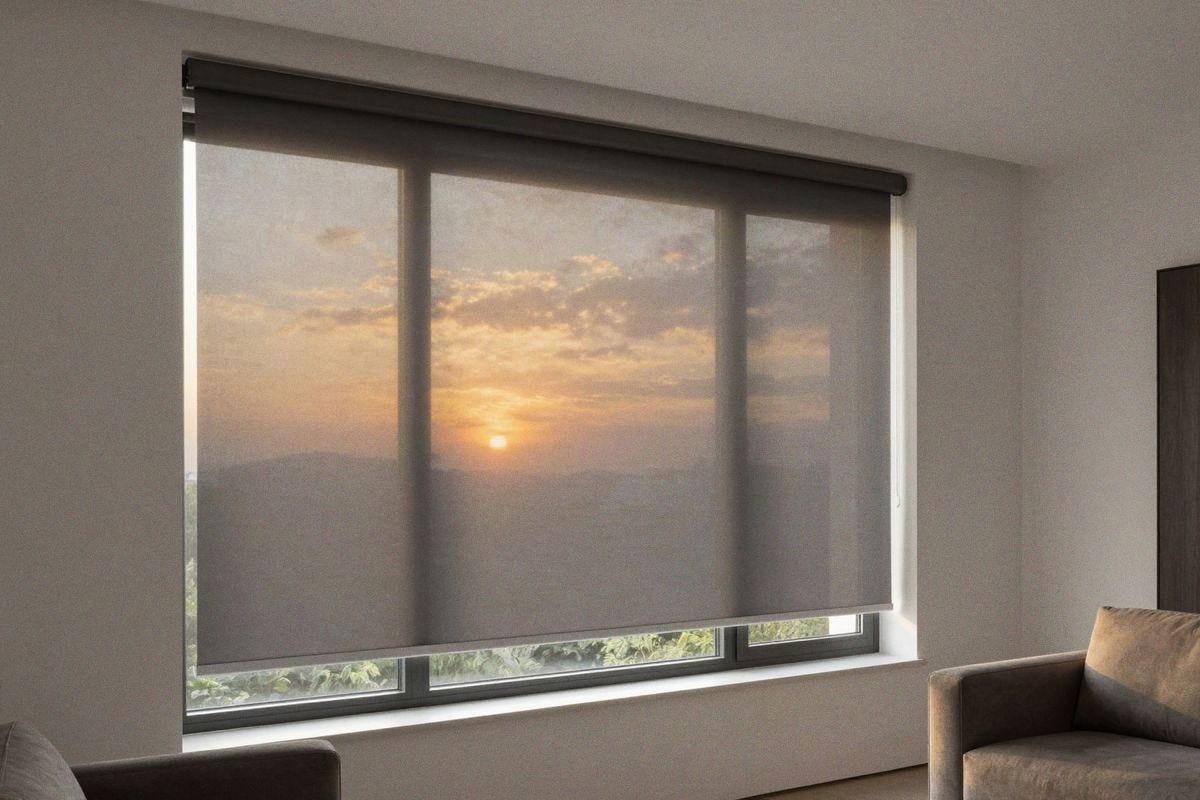 Illustrative image: high-performance thermal blind on west-facing window